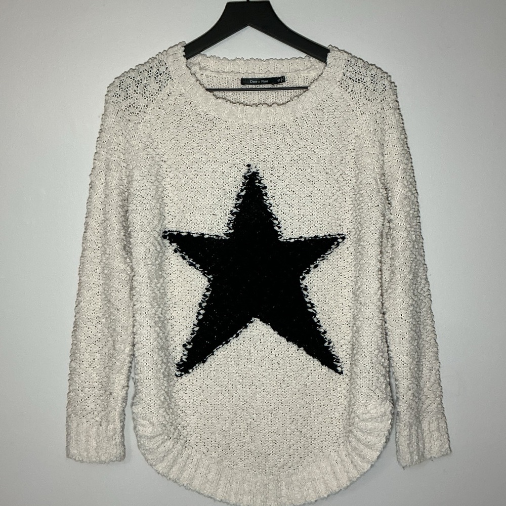 Doe & Rae Textured Cream Sweater